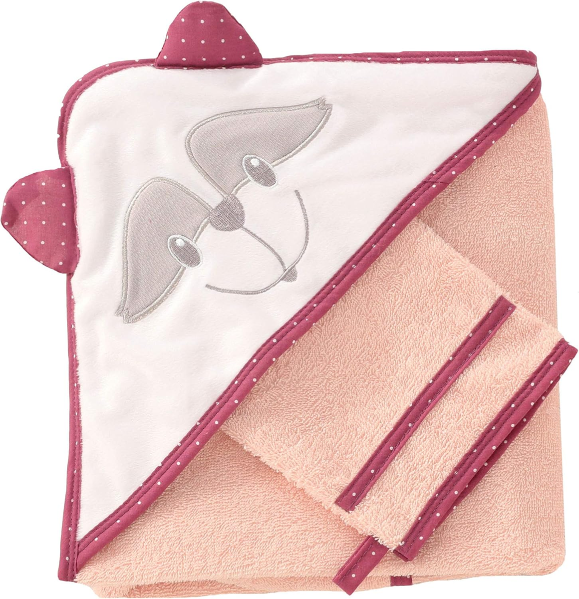 TROIS KILOS SEPT cape de bain 70x70 cm + gant de toilette