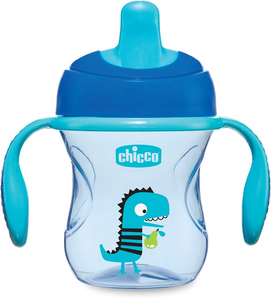 CHICCO Transition Cup kubek niekapek z ustnikiem i uchwytami 200 ml 4 m+