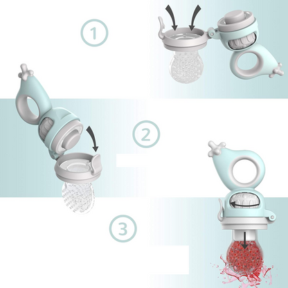 TABRIX anneau de dentition distributeur de fruits pour bébés 3 m+ 2 pièces 6 embouts