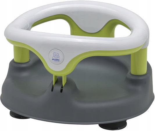 ROTHO Babydesign krzesełko do kąpieli 13kg biało-zielono-szare, fotelik kąpielowy dla dziecka