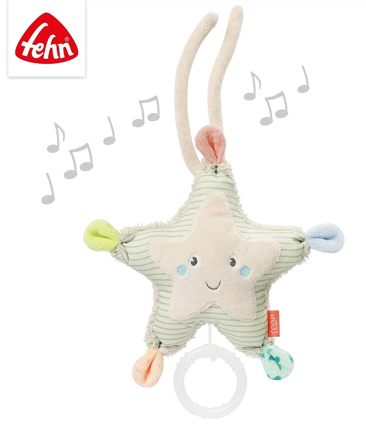 FEHN suspension avec boîte à musique « Sais-tu combien il y a d’étoiles ? » ÉTOILE 20 cm