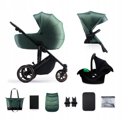 KINDERKRAFT PRIME2 PRO poussette multifonction 3-en-1 jusqu'à 22kg + siège auto MINK PRO
