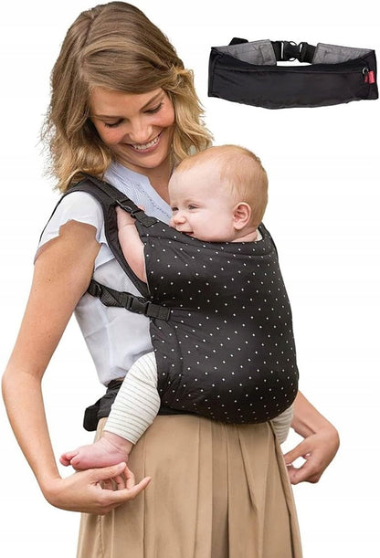 INFANTINO ZIP nosidełko ergonomiczne 5,4-18 kg, czarne nosidło dla dziecka z kompaktowym składaniem