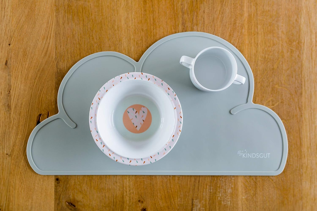 KINDSGUT tapis en silicone sous-assiette 26,5 x 48 cm NUAGE