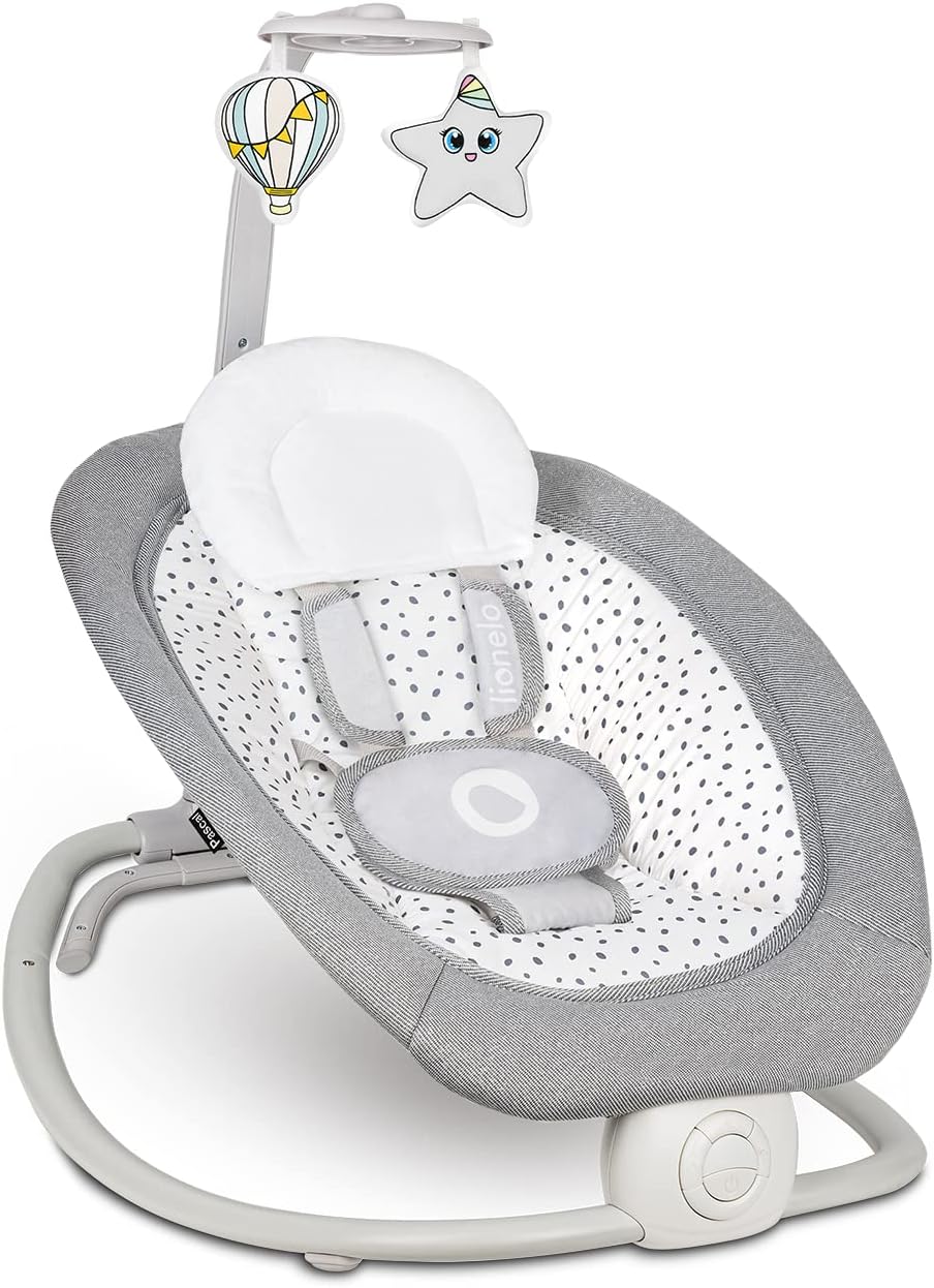 LIONELO PASCAL 2en1 transat balancelle jusqu'à 9kg mélodies + vibrations