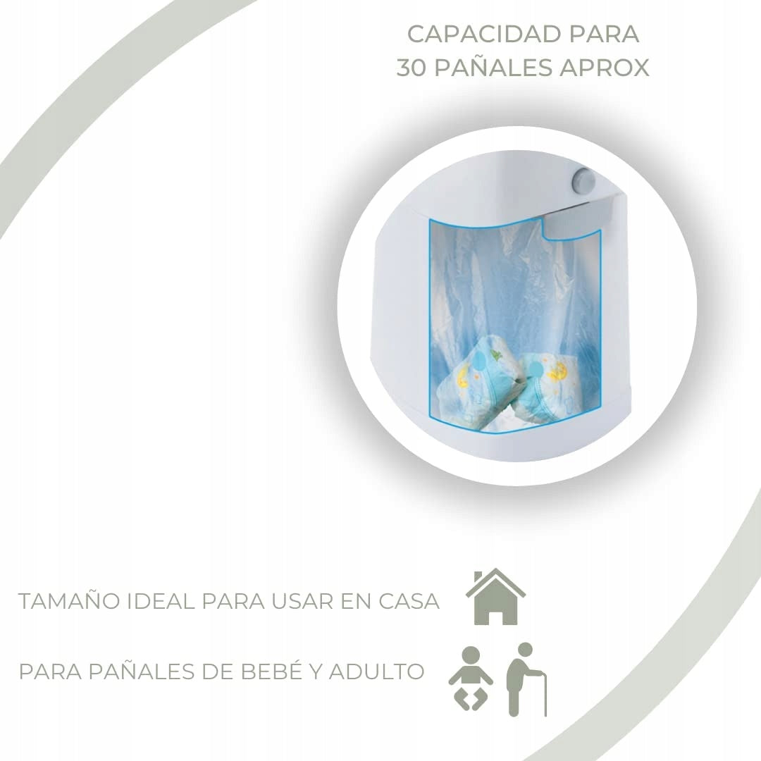 DIAPER CHAMP panier à couches pour sacs poubelle +/-30 pièces
