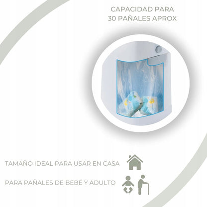 DIAPER CHAMP panier à couches pour sacs poubelle +/-30 pièces