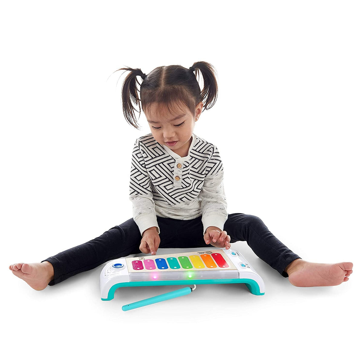HAPE Baby Einstein KSYLOFON drewniany instrument, kolorowy dotykowy ksylofon dla dzieci 12 m+