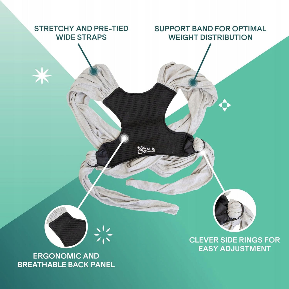 KOALA BABYCARE chusta do noszenia dziecka 2w1