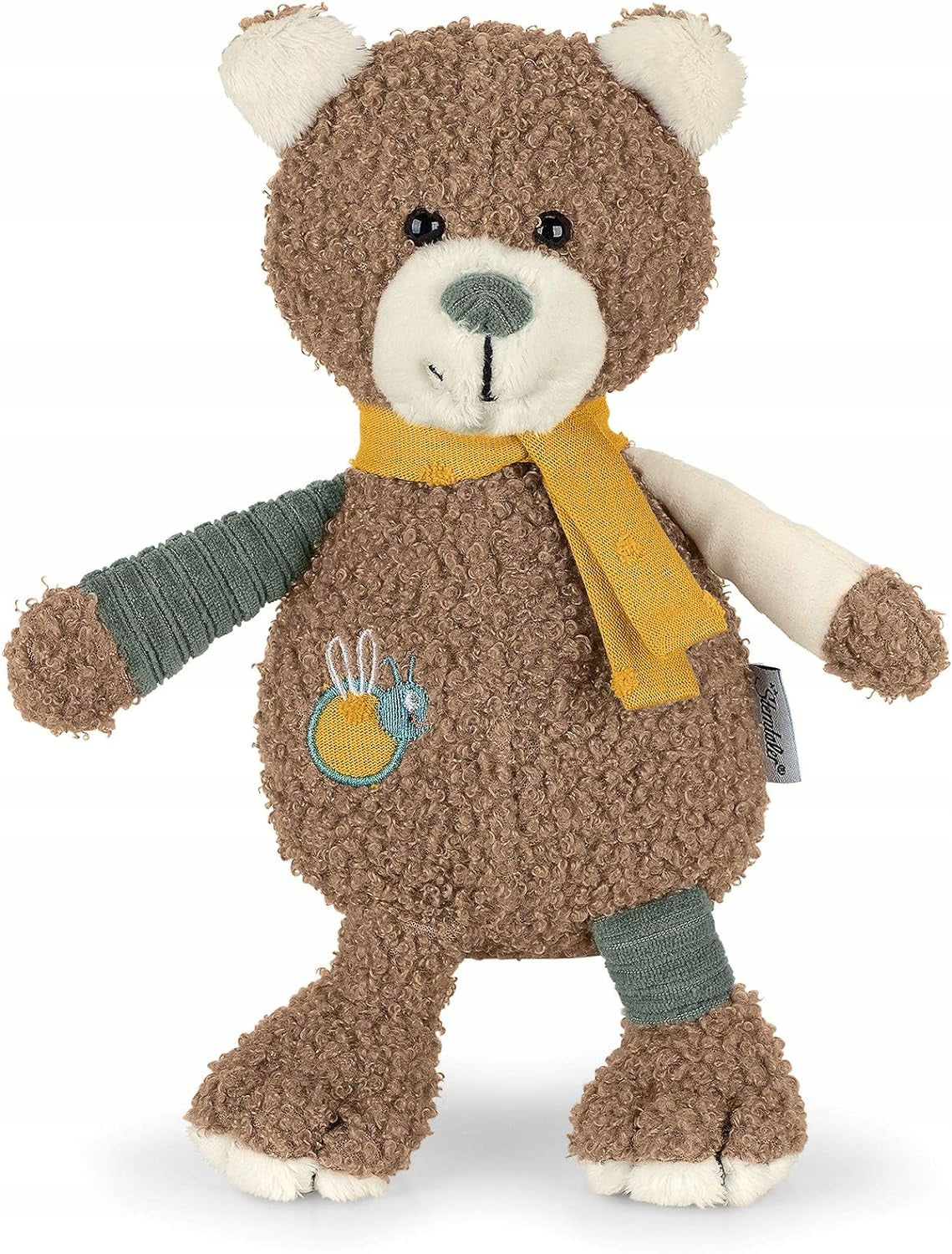 STERNTALER Kuscheltier aus Baumwolle mit Rassel, 23 cm, Bär Ben