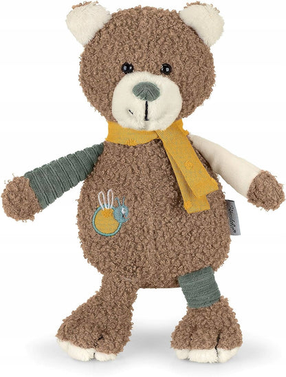 STERNTALER Kuscheltier aus Baumwolle mit Rassel, 23 cm, Bär Ben