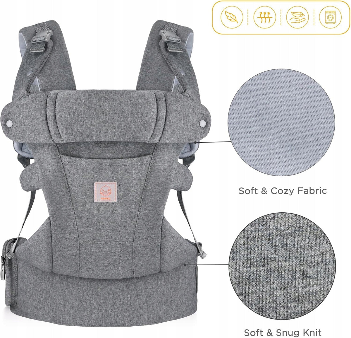 GAGAKU marsupiu ergonomic pentru bebeluși 0-12 luni