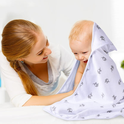 MOMCOZY Kapuzenhandtuch x2 76x76 +6 24x24 Waschlappen – Produktfoto 6