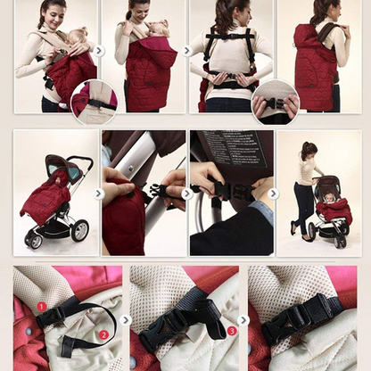 BEBEAR housse pour porte-bébé avec capuche