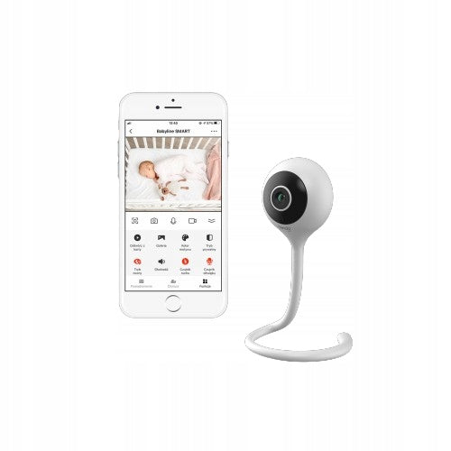 LIONELO Babyline Smart inteligentna niania elektroniczna kamera, biały monitor dla dziecka z aplikacją iPhone