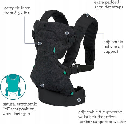 INFANTINO FLIP 4w1 nosidełko ergonomiczne 3,5 - 14,5 kg