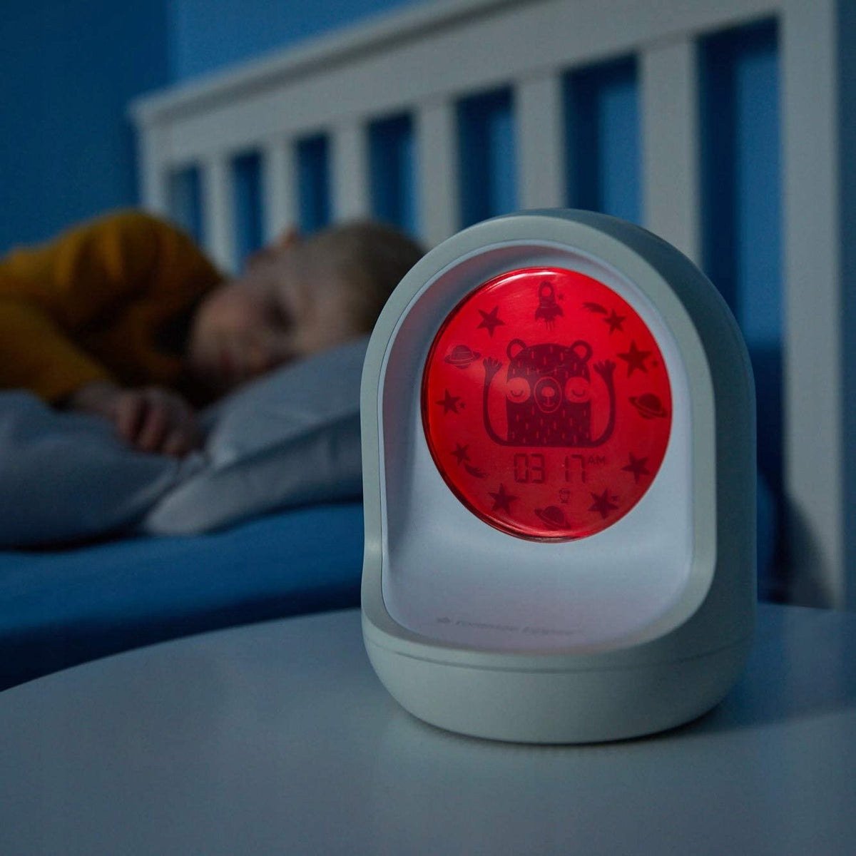 TOMMEE TIPPEE TimeKeeper zegar trener snu, czerwony nocny tryb w pokoju dziecka