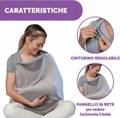 CHICCO Boppy Infinity fular și protecție discretă pentru alăptare 2 în 1