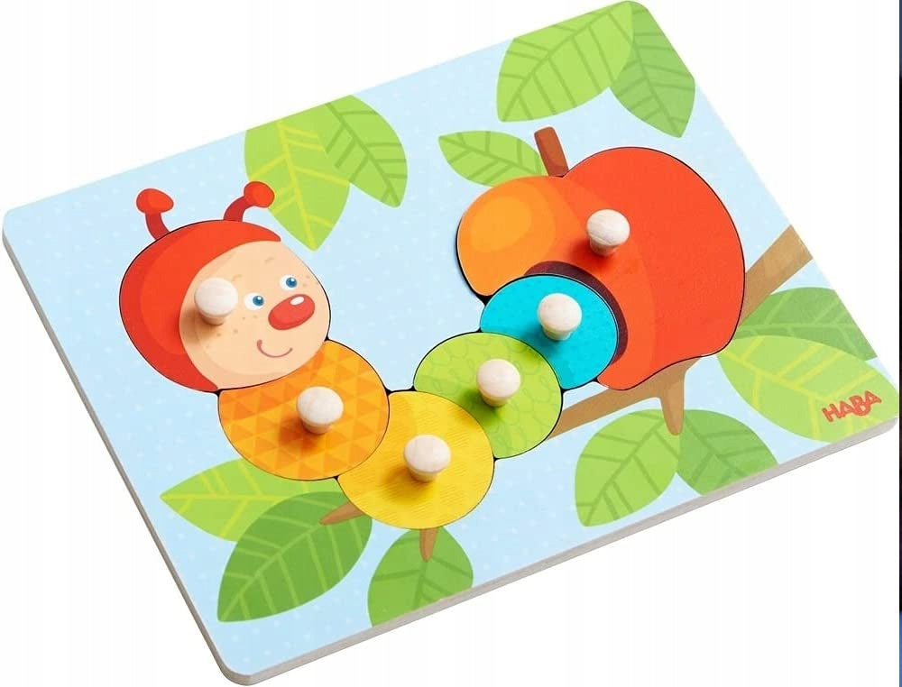 HABA Gąsienica Mina puzzle 6 elementów 12 m+ drewn