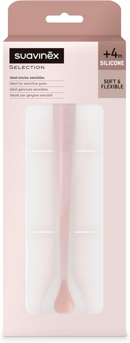 SUAVINEX Selection cuillère souple en silicone 16 cm 4 m+ rose