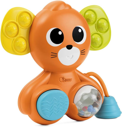 CHICCO Souris sensorielle avec hochet et pouët Pop It 18 x 19 cm