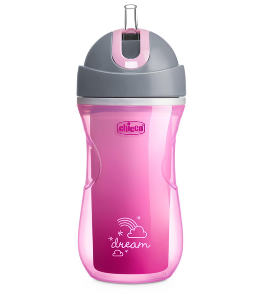 CHICCO Sport Cup kubek niekapek ze słomką 266 ml 14 m+