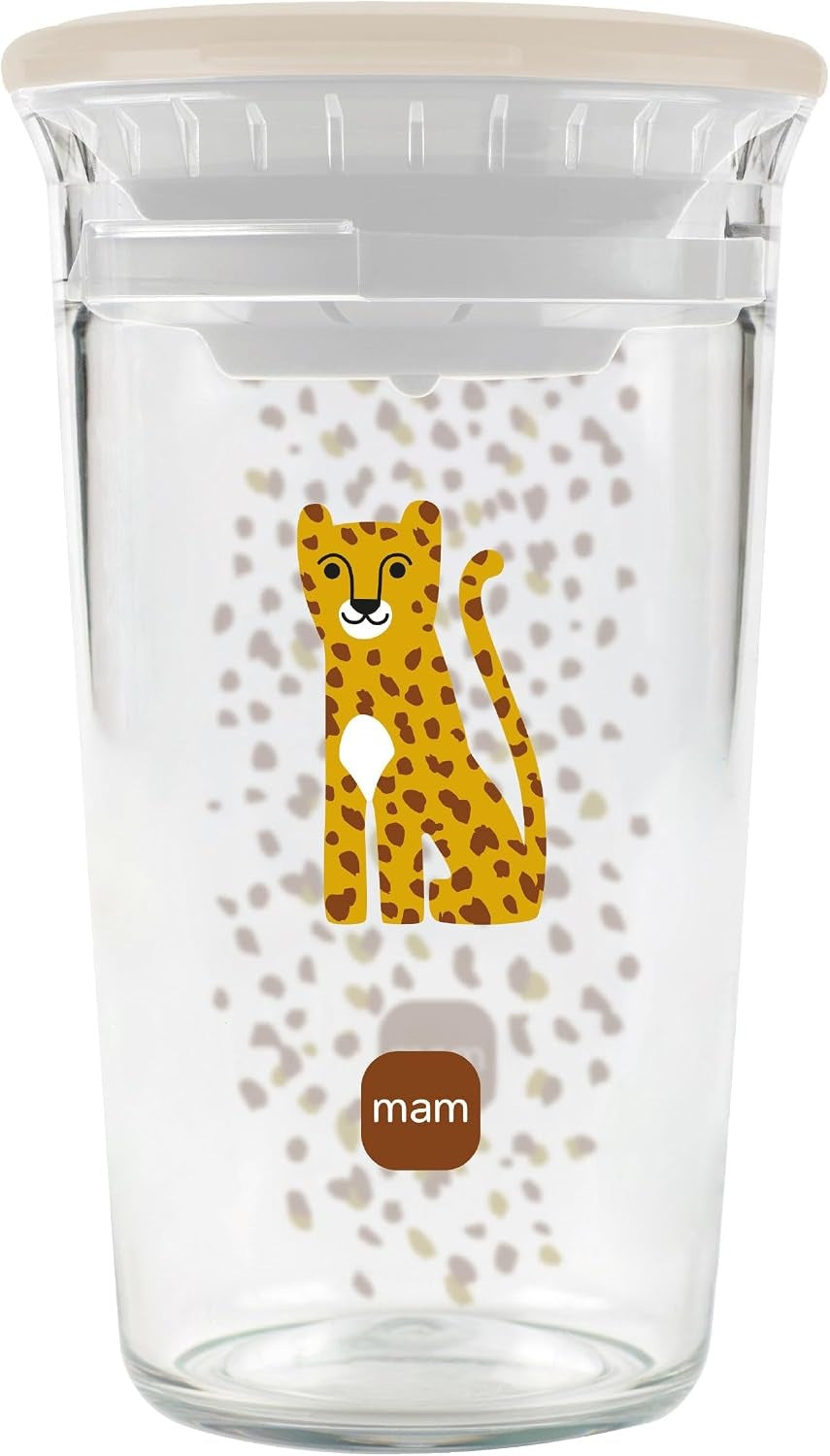 MAM Easy to Drink Cup tasse anti-fuite avec embout 360° 290 ml 8 m+ LÉOPARD