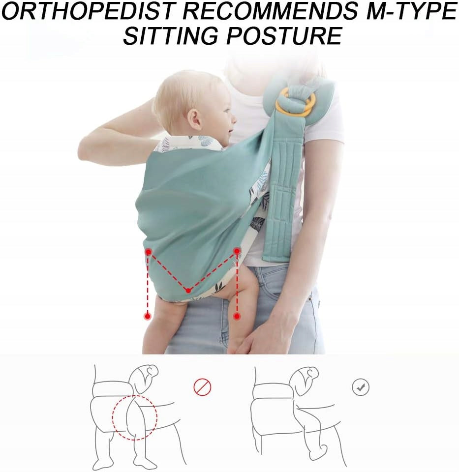 GOTOTOP nosidełko chusta kółkowa maks 15kg, ergonomiczne nosidełko z pozycją M dla dziecka