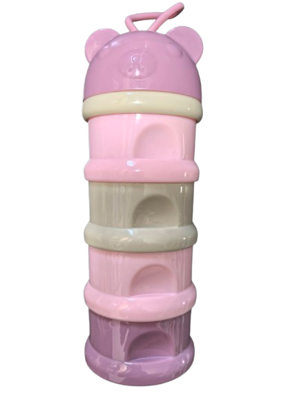 container for infant formula pink-beige color