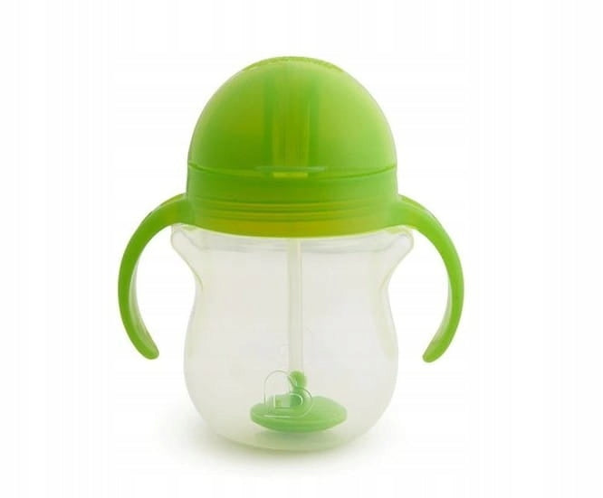 MUNCHKIN Tip&Sip kubek niekapek 6msc+ 207ml obciążona słomka zielony kubek dla dzieci