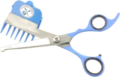 CALMING CLIPPER ciseaux à cheveux + 9 peignes guides et tablier "O"