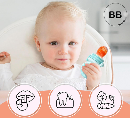 BEBI BORN gryzak podajnik na owoce dla dzieci 3-24m 3 ustniki