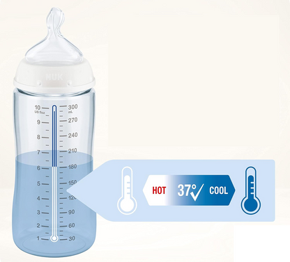 NUK First Choice+ startovací sada 4 SKLENĚNÉ lahve + košík organizér 0-6 m