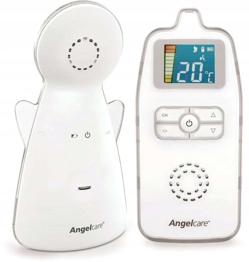 ANGELCARE AC423-D analogowa NIANIA ELEKTRONICZNA biała z wyświetlaczem, 8 kanałów, zasięg do 250 m