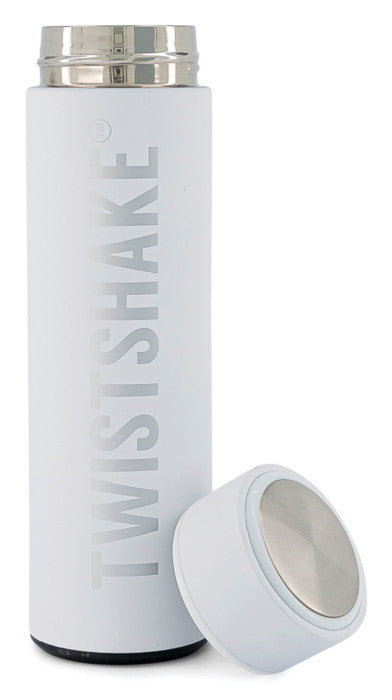 TWISTSHAKE HOT OR COLD termos ze stali nierdzewnej 420 ml biały, izolowany termos na napoje