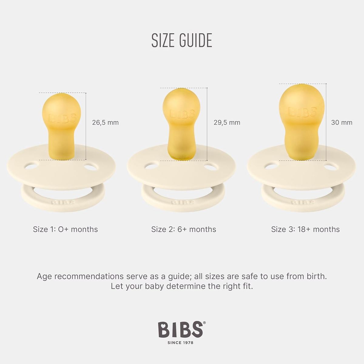 BIBS COLOUR smoczki uspokajające 2pack kauczuk 0-6 msc – zdjęcie produktu 2