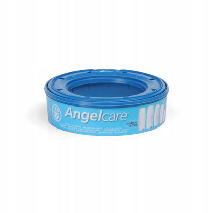 ANGELCARE kosz na zużyte pieluchy + wkład, niebieski wkład 180 pieluch do kosza na pieluchy