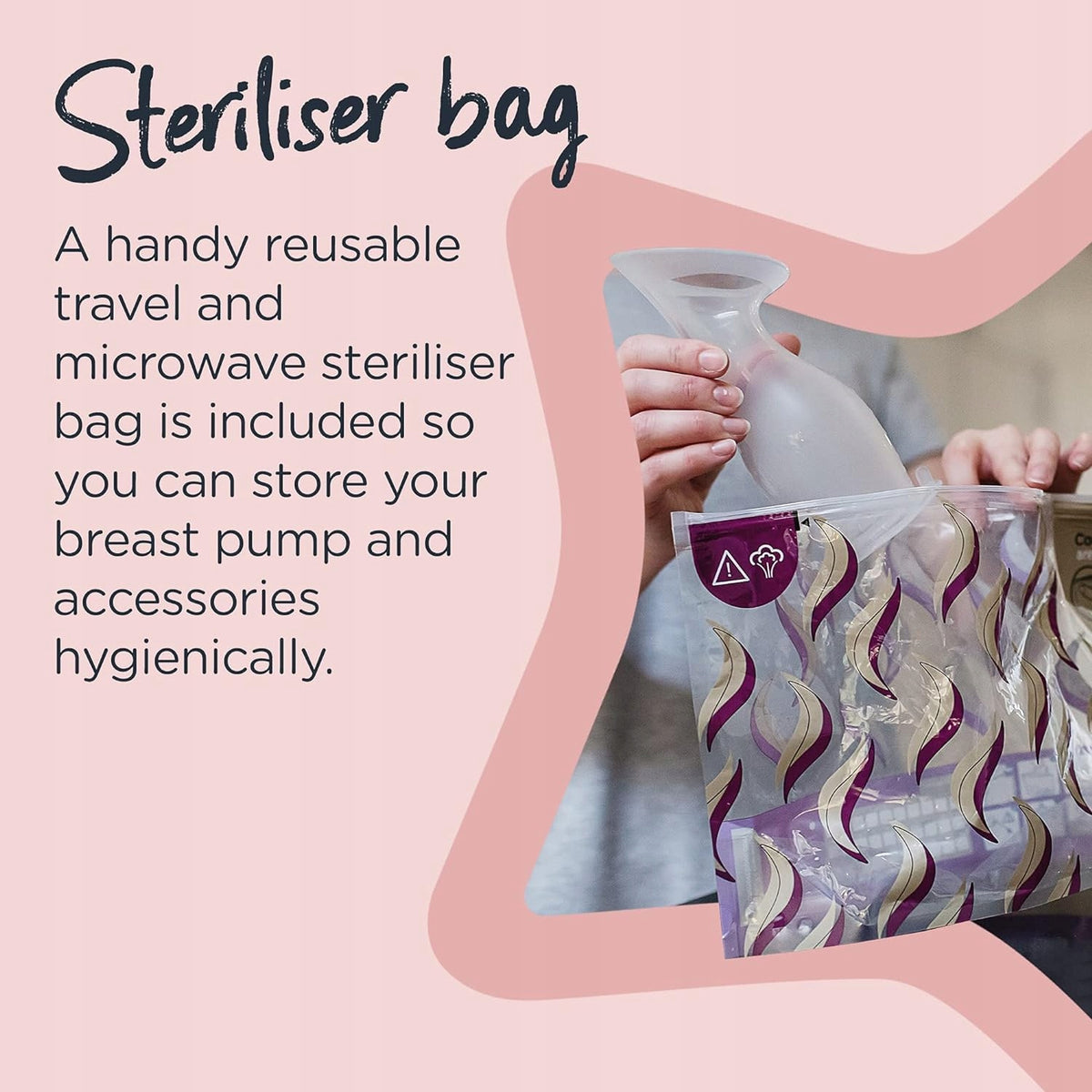 TOMMEE TIPPEE Made for Me kolektor silikonowy z torbą do sterylizacji w mikrofalówce