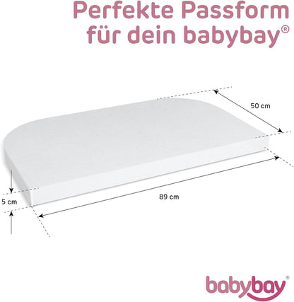 Drap housse avec élastique et membrane BABYBAY 89x50 cm