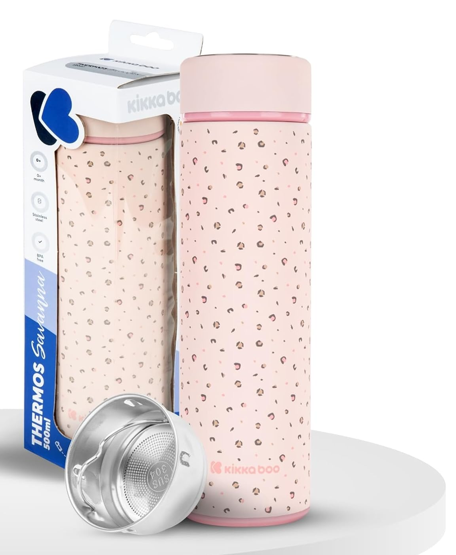 KIKKA BOO Savanna thermos en acier inoxydable 500 ml + filtre à thé