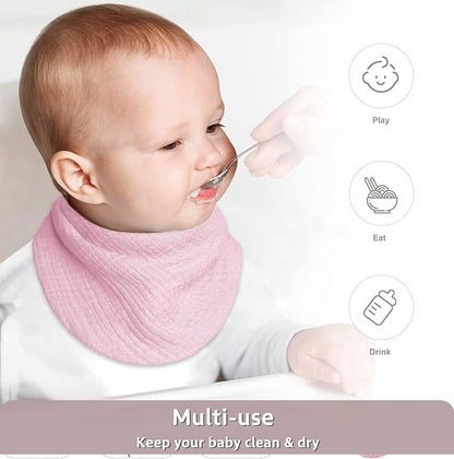 LULU MOON śliniaki bandany muślinowe na zatrzask 0-36msc x8