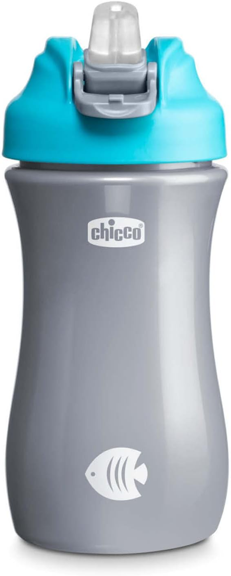 CHICCO Pop-up Cup kubek niekapek z ustnikiem i słomką 350 ml 2 lata+