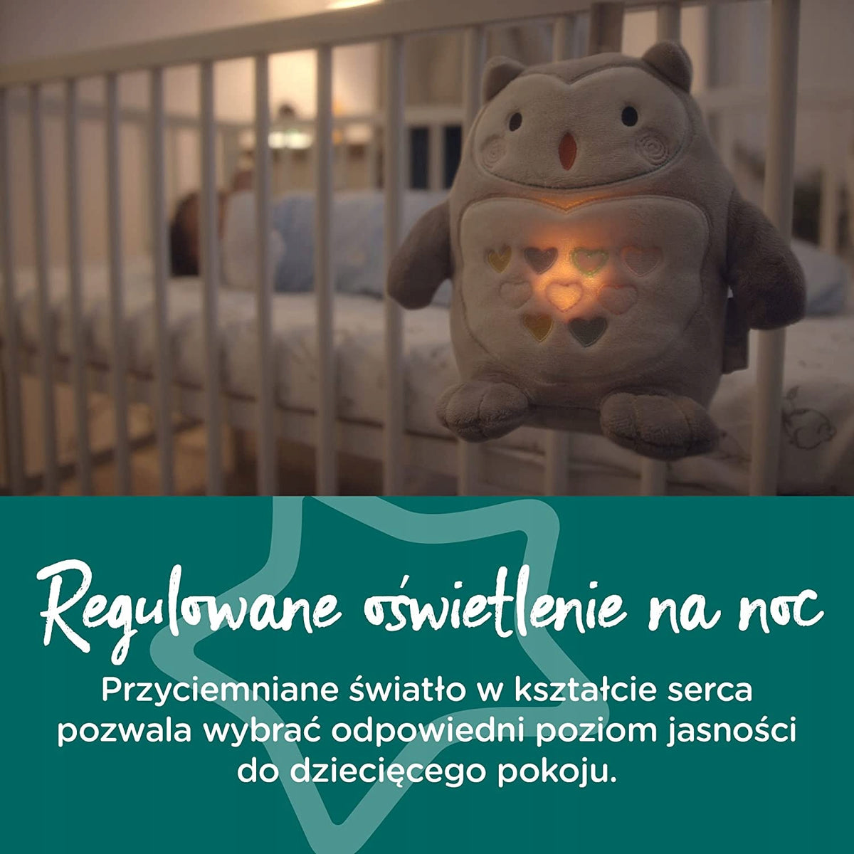 TOMMEE TIPPEE Sowa Ollie PRZYTULANKA lampka dźwięk