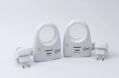 OLYMPIA MBF1213 Plus niania elektroniczna z lampką, biały zestaw nadajnik i odbiornik z zasilaczami