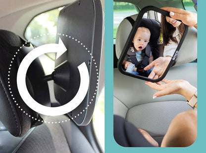 ONCO miroir de voiture pour surveiller bébé 17,5 x 24,5 cm