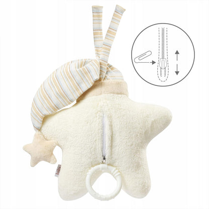 FEHN star cuddly toy with music box