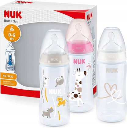 NUK No Colic zestaw butelek 3x 300 ml 0-6 – nowy – zdjęcie 1