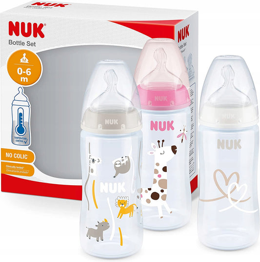 NUK No Colic zestaw butelek 3x 300 ml 0-6 – nowy – zdjęcie 1