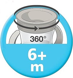 NUK Mini Magic Cup kubek niekapek świecący w ciemności 360° 160 ml 6 m+
