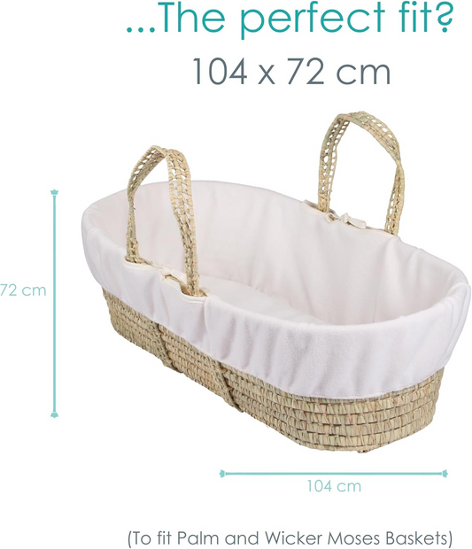 CLAIR DE LUNE doublure en polaire pour couffin Moïse landau 72x104 cm